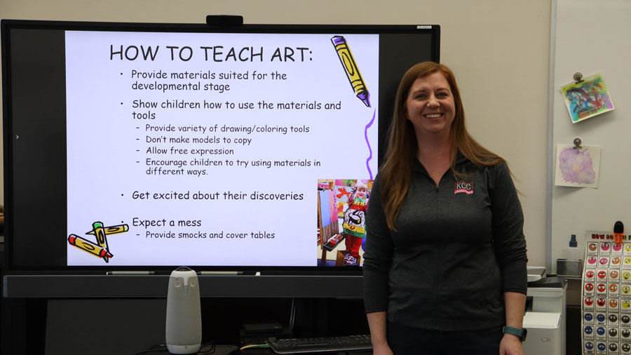 Instructor giving a presentation on 